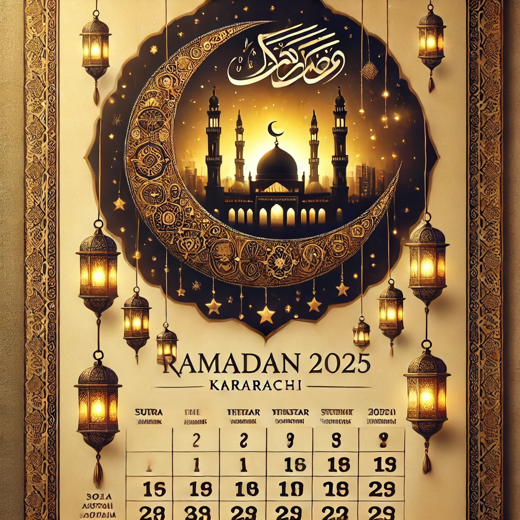 Ramadan calendar 2025 Karachi pdf download