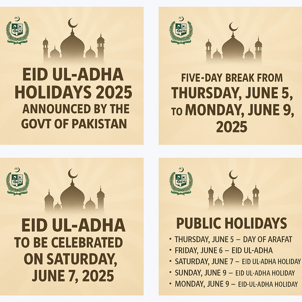 Eid ul Adha Holidays 2025