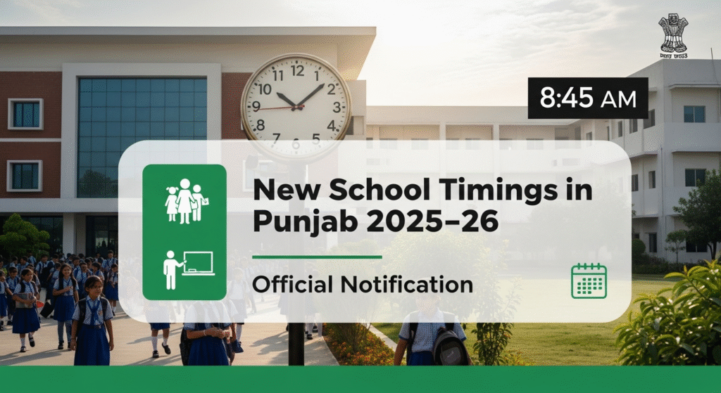 New School Timings in Punjab 2025–26