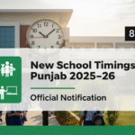 New School Timings in Punjab 2025–26