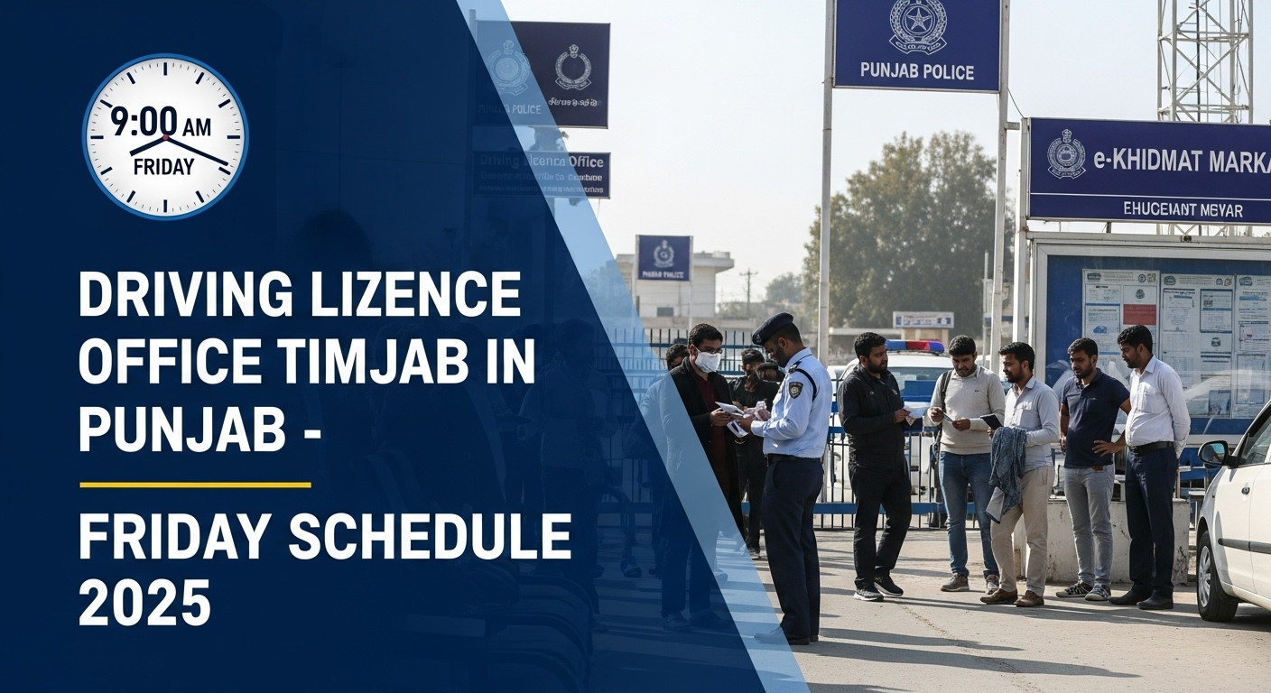 Driving Licence Office Timing in Punjab on Friday