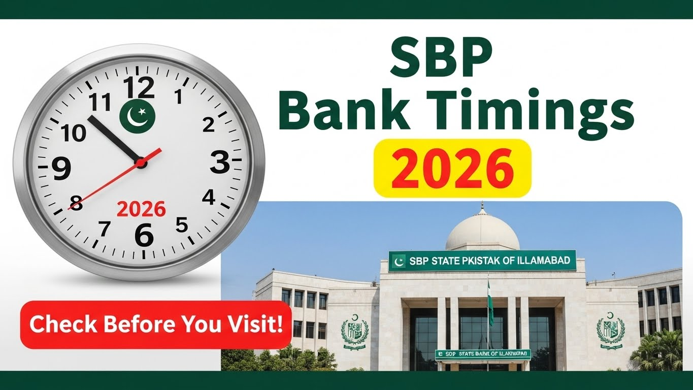 Bank Timings in Pakistan – State Bank of Pakistan (SBP) Schedule 2026