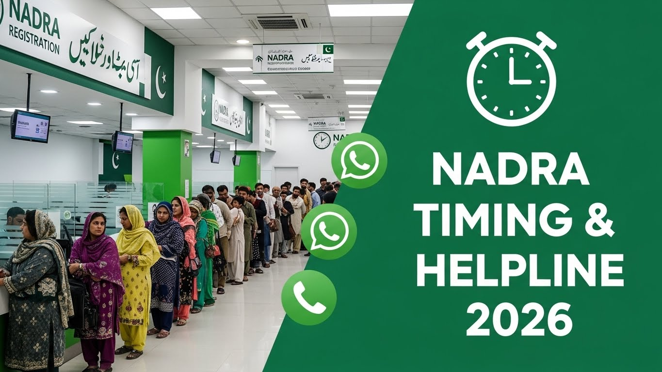 NADRA Office Timings 2026 in Pakistan (Normal Working Hours)